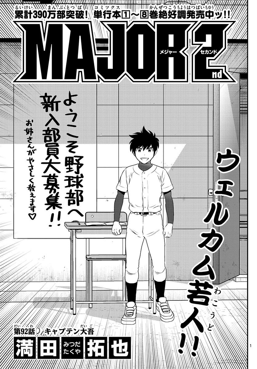 Major 2nd メジャーセカンド Chapter 092 Page 1 Raw Manga 生漫画